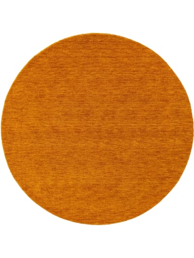 Tapis en laine rond jaune d 160