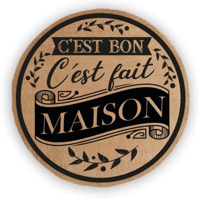 Set de table rond en toile de jute D38