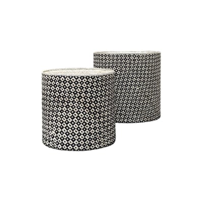 Set de 2 paniers ronds en pandan