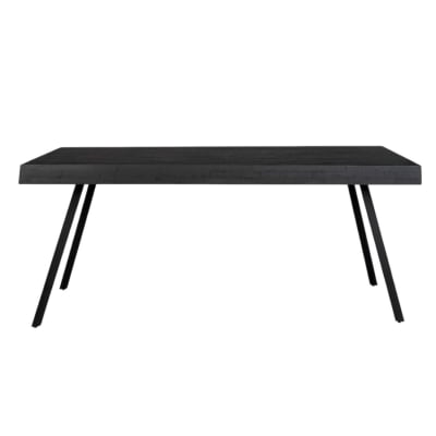 Table repas en bois recyclé et acier noir