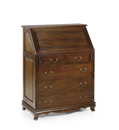 Commode-bureau en bois marron L 90 cm