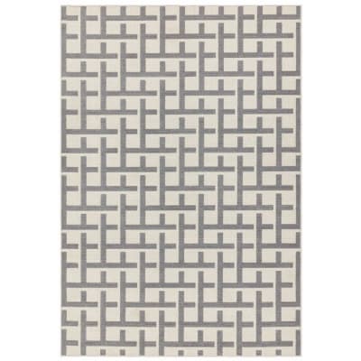Tapis intérieur extérieur en Polypropylen gris 120x170 cm