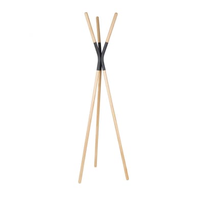 Porte-manteaux scandinave bois - Gris anthracite