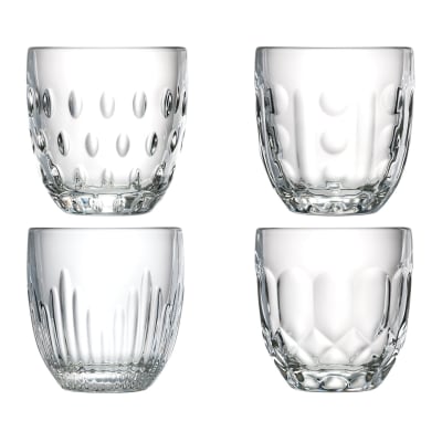 Coffret de 4 verres à eau 4 modèles assortis