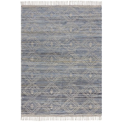 Tapis en coton en coton bleu 120x170 cm