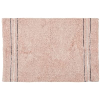 Tapis de bain antidérapant 50x80 coton rose poudré 50x80cm