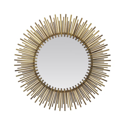Miroir soleil métal 80cm dore