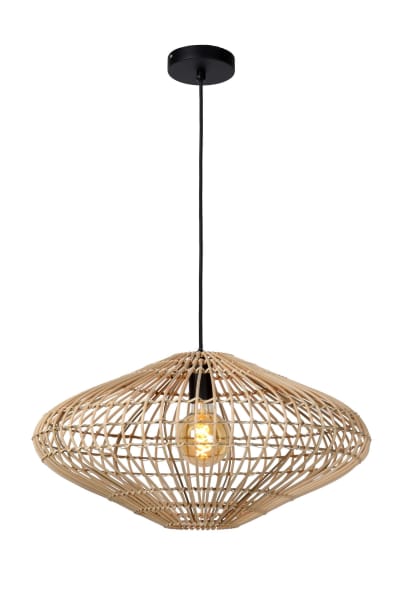 Suspension rotin diamètre 56cm beige