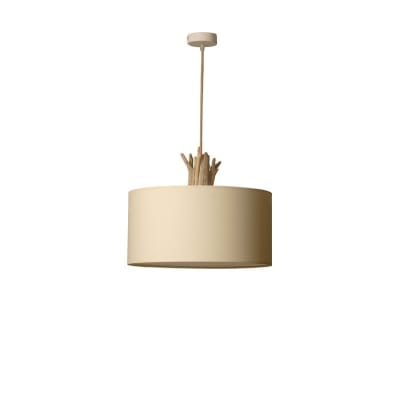 Suspension en bois recyclé blanc cassé