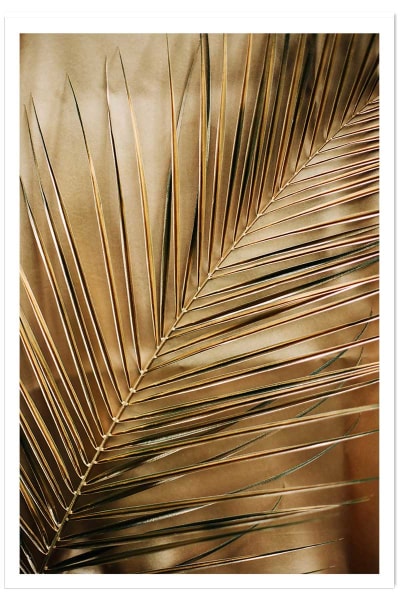 Affiche déco golden palm sans cadre 30x45 cm