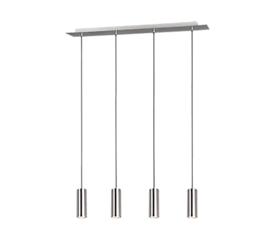 Suspension métal gris 4 lumières