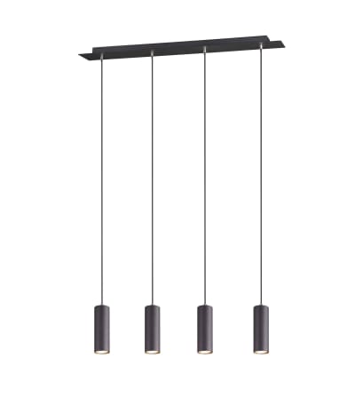 Suspension métal noir 4 lumières