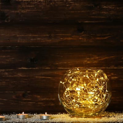 Guirlande solaire cuivre cuivre 400led