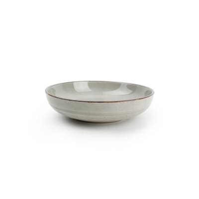 Lot de 4 assiettes creuse vert en grès 22xh5,5cm