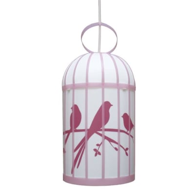 Suspension enfants Cage aux oiseaux Rose 42cm