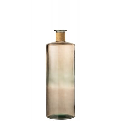 Vase verre marron clair H75cm