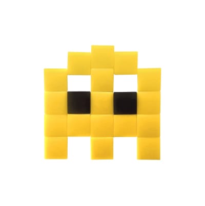 Mosaïque adhésive en verre jaune