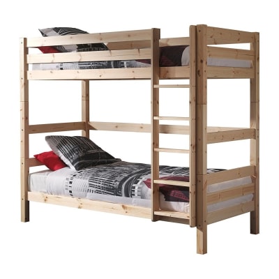 Vipack pino  lit superposé pin massif bois nature 209 x 105 x 182 cm
