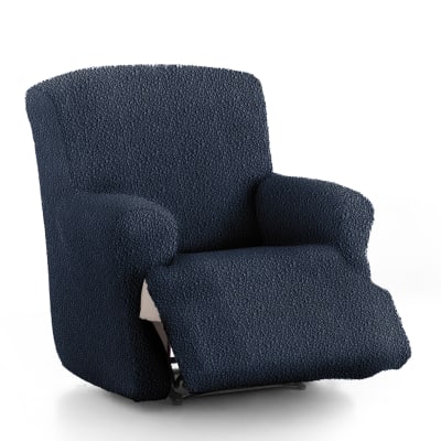 Housse de fauteuil relax xl extensible bleu 60 - 110 cm