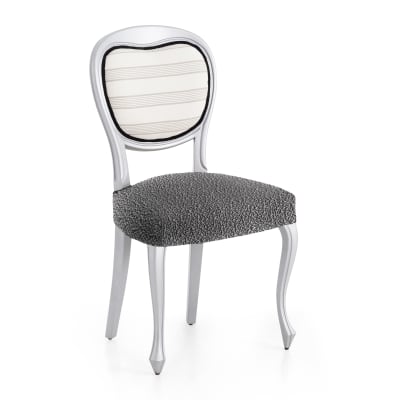 Pack 2 housses de chaise extensible gris foncé 40 - 50 cm