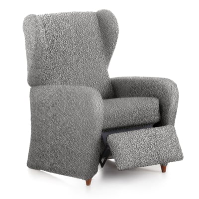 Housse de fauteuil relax extensible gris clair 60 - 85 cm