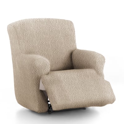 Housse de fauteuil relax xl extensible beige 60 - 110 cm