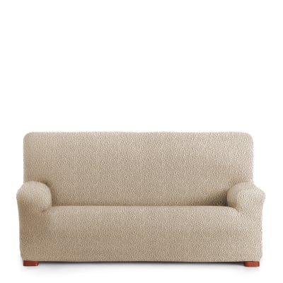 Housse de canapé 2 places extensible beige 140 - 200 cm