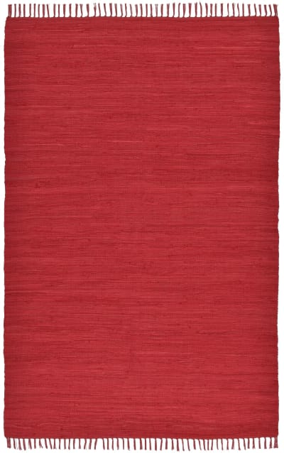 Tapis réversible en coton - tissé à la main - Rouge 60x120
