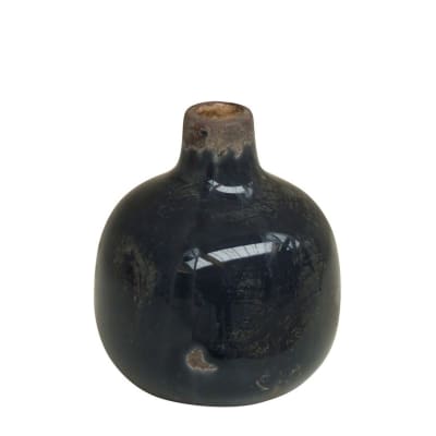 Vase en céramique gris h9