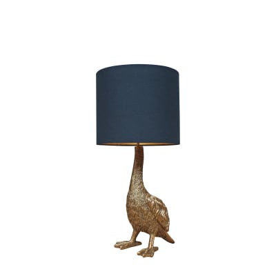 Lampe à poser en métal doré