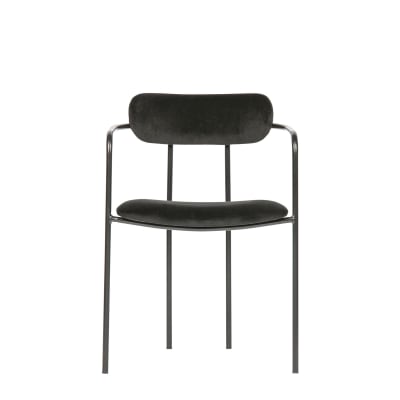 Chaise en velour noir