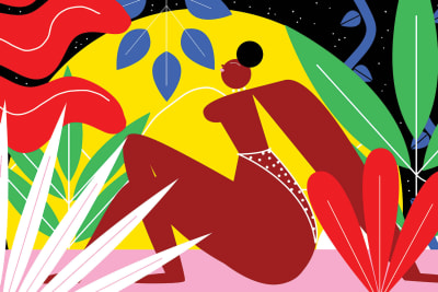 Tableau collage all be feminist Tableau plexiglas 120x80 cm