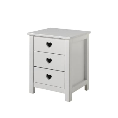 Vipack AMORI Chevet table de nuit Amori laqué blanc