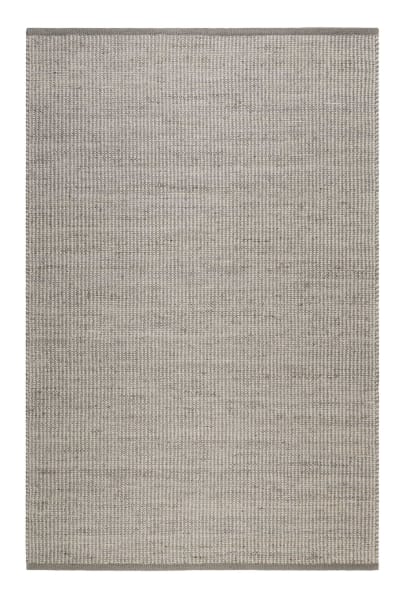 Tapis artisanal fait main laine et jute gris clair 160x230
