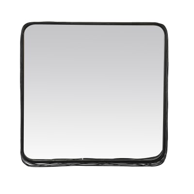 Miroir filaire métal fin carré 60x60cm noir