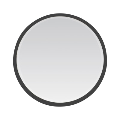 Miroir biseauté rond à bords larges 54x54x4cm noir