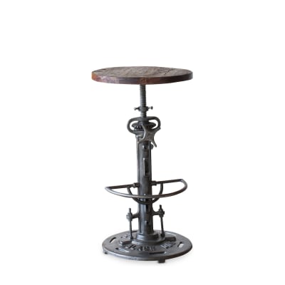 Tabouret haut en bois marron