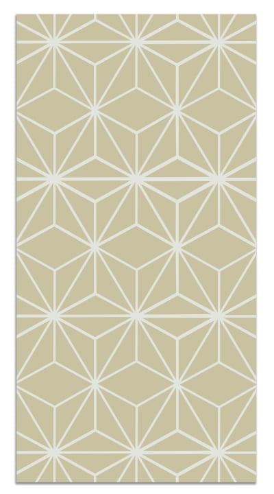 Tapis vinyle lignes d'étoiles vert pastel 160x230cm