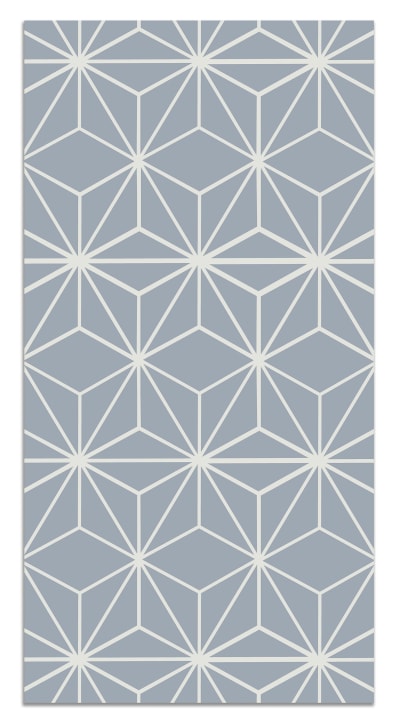 Tapis vinyle lignes d'étoiles bleus 60x250cm