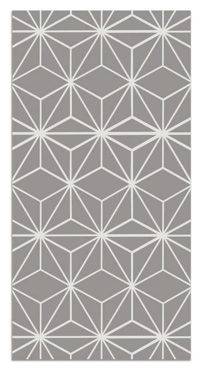 Tapis vinyle lignes d'étoiles grises 120x160cm