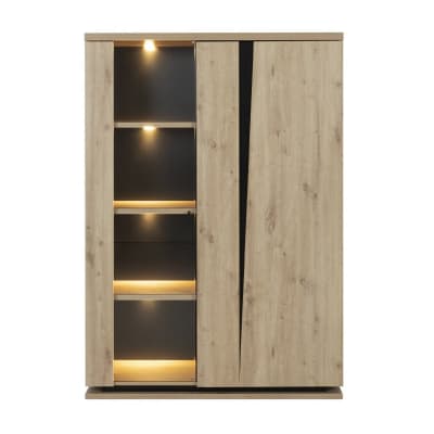 Vaisselier 2 portes en Bois Marron clair