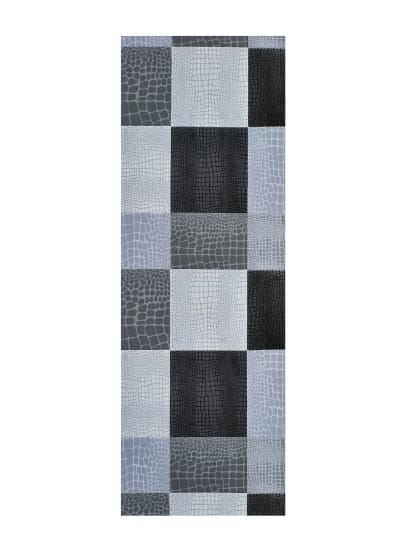 Tapis de cuisine lavable animal print gris 48x200 cm