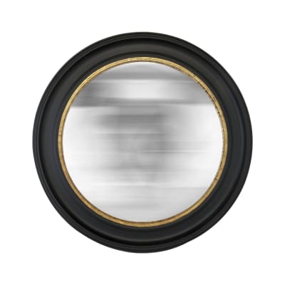Miroir rond convexe 80cm noir