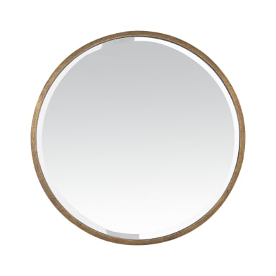 Miroir biseauté rond métal 60x60cm dore