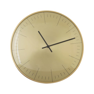 Horloge bombe doré fond doré en verre D 30cm