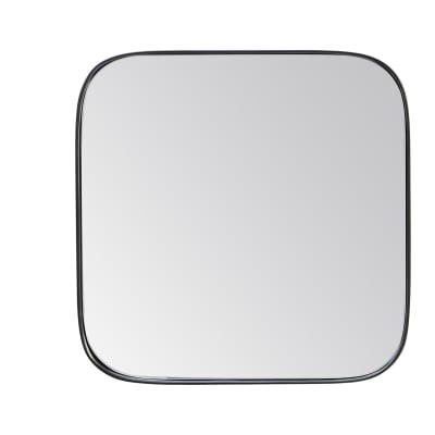 Miroir carré aux bords fins 30x30cm noir