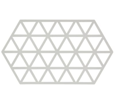 Dessous de plat design en silicone beige gris 24x14cm