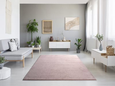 Tapis descente de lit rose 60x120 cm