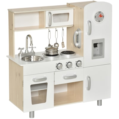 Cuisine enfant accessoires & rangements inclus blanc chêne clair
