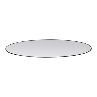 Miroir ovale aux bords fins 24x118cm noir